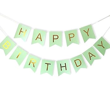 Toyxe 40580 Happy Birthday Banner Bunting Flag For Birthday Party