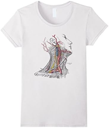 Womens Neck Gray Anatomy Medical Student Cardiology Gift T-Shirt Medium White