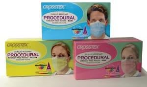 CROSSTEX PROCEDURAL EARLOOP MASK Mask, Latex Free, Yellow, 50/bx, 10 bx/ctn