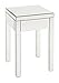 OSP Home Furnishings Reflections End Table with Drawer, Silver Mirrored Finish