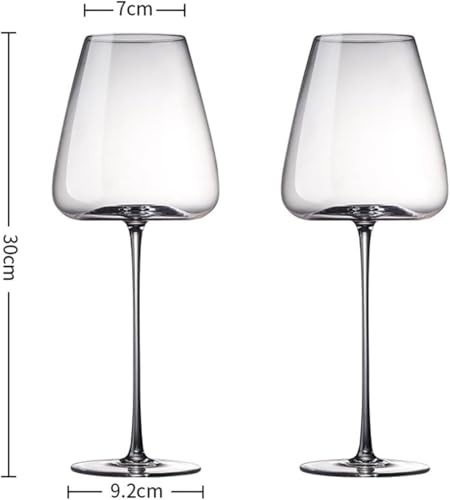 YKingder Wine Glasses Set of 2. 700ml Elegant Hand blown White and Red Wine Glasses. Lead-free Premium Crystal Clear Glass for Wedding, Anniversary or Birthday Gift