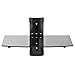 Mount Factory - Adjustable Wall Mount/Single Floating Glass AV DVD Component Shelf - Black