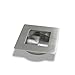 2 PCS Square Recessed Sliding and Pocket Door Handles Rectangular Kitchen Cabinet Flush Finger Pulls 50mm50mm 304# Stainless Steel 2