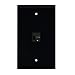 BUPLDET 1 Port Ethernet Wall Plate - Cat6 RJ45 Ethernet Wall Plate Female to Female Faceplate - Black primary
