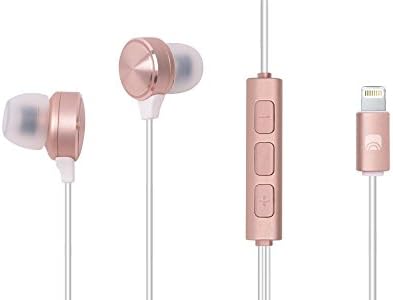 RadiantModo Slimline 24-Bit Lightning ear buds with inline control for iPhone 7, 7 Plus, iPhone 6s, 6s plus, iPhone SE, 5S, iPad Pro, iPad Air, iPad Mini - RG