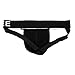 Taddlee Sexy Mens Black Low-Rise Jock Strap Stretch Briefs Thong Underwear Pouch (S,Black)