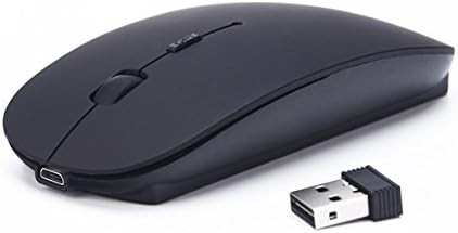 Amazon 第2世代 充電式無線マウス 50g超軽量 携帯便利 静音タイプ ガチガチ音しない 800 10 1600dpi デスクトップpc ノートpc Mac対応 バックライト付き ドライブ不要 長時間使用ワイヤレスマウス 多様な色選択可能 ブラック 日本語説明書付き 12ヶ月品質