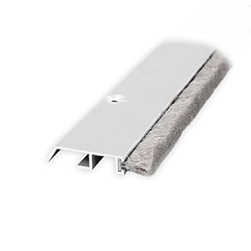 DIWARO® Türbodendichtung, Türdichtung, Bodendichtung, Tordichtung, Bürstendichtung | Länge 1m | aluminium pressblank | geeign