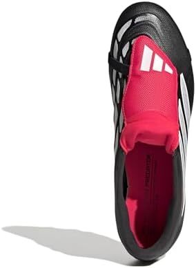 Unisex Club Fold-Over Tongue Firm Ground/Multi Ground Football Boots Shoes, Core Black/FTWR White/Lucid Red, 42 EU