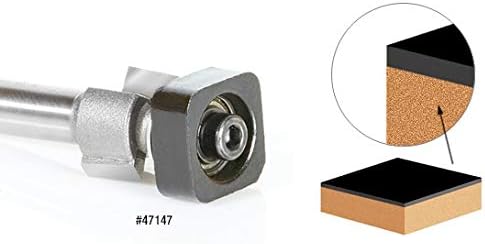 Amana Tool 47147 Laminate Trimmer with Euro TM Square Bearing 1/2 Dia x 19/64 Cut Height x 1/4 Inch Shank Carbide Tipped Router Bit - Image 5