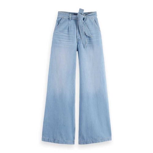 Scotch & Soda The Wave Wide Leg Jeans, Luna Blue Light 430, 34W x 30L