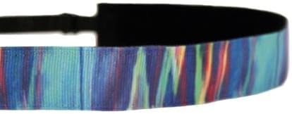 Mavi BandzAdjustable Non-Slip Fitness Headbands - Northern Lights Tie Dye