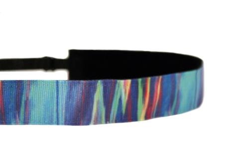 Mavi BandzAdjustable Non-Slip Fitness Headbands - Northern Lights Tie Dye