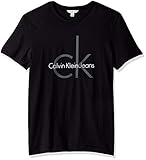 Calvin Klein Jeans Men's Short Sleeve Classic CK Logo Crew Neck T-Shirt, Black, Large