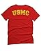 Marines Marine Corps USMC Logo Seal United States America USA American for Men T Shirt (Red, X-Large)