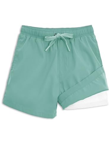Batermoon Boys Swim Trunks Light Green