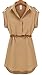 Weel Arrow Cap Sleeve Stretch Ol Belt Chiffon Casual Shirt Mini Dress