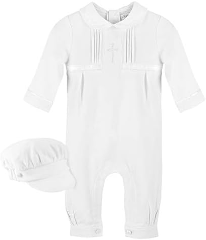 Carriage Boutique Baby Boy Elegant Christening Outfit with Hat