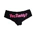 Multitrust Sexy Women Yes Daddy Prints Naughty Briefs Panties Underwear (XL, Black/Rose Red)