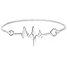 MANZHEN Delicate 3 Colors Easy Open Doctor Nurse EKG Heartbeat Lifeline Pulse Hook Bangle Bracelet