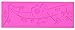 5pc Cake Decorating Molds- Premium Silicone Decoration Molds for Sugarcraft, Fondant, Gumpaste, Resin Mold, Lace Embossing Impression DIY Cake Fondant Decorating Mold -(set of 5)- Pink