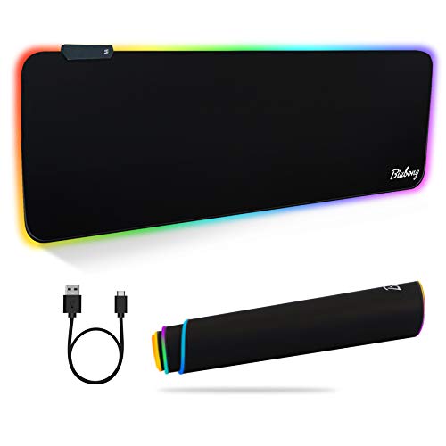 RGB Gaming Mouse Pad, Large Expanded Soft LED Mouse Pad with 14 Light