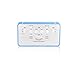 Gloue 21 polyphonic music Digital Alarm Clock ,snooze and Large Display and Smart backlight,Battery Operated and Temperature Display (Blue)