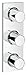 Grohtherm F 3-Handle Triple Volume Control Trim with Round Handles