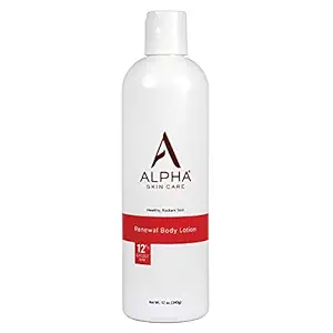 Alpha Skin Care Renewal Body Lotion Anti-Aging Formula for All Skin Types - Reduces the Appearance of Lines &amp; Wrinkles white 12 Ounce (Pack of 1)