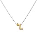 Initial Letter Necklace,Haluoo Stainless Steel Initial Letter Penadnt Necklace Dainty Tiny Heart Charm Choker Necklace Gold Plated Long Sweater Chain Necklace For Women Girls Birthday Gifts (L)thumb 3