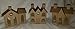Set of 3 Village Putz Style Houses with Flicker Light Hole - Vintage Village, 3 Roofs, House