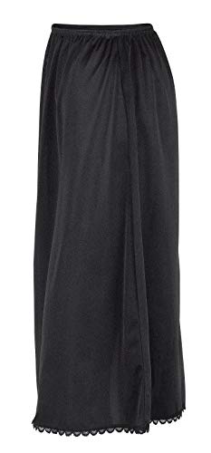 Valair Women's Classic Half Slip Skirt, 100% Nylon, 28 Inch, X-Small, Black