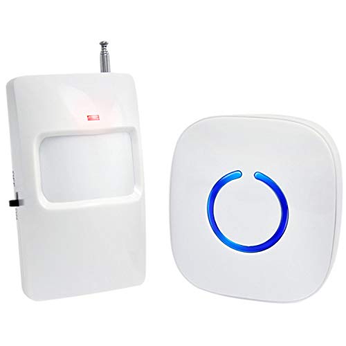 SadoTech Wireless PIR Motion Sensor Doorbell Operating at 500-feet Range with Over 50 Chimes, White