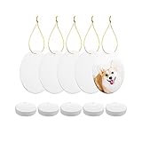 PYD Life 25 PCS Sublimation Blank Ornament White