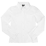 French Toast Long Sleeve Oxford Blouse With Darts Girls