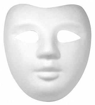 White Paper Mache Adults Mask To Decorate For Kids Crafts Masks