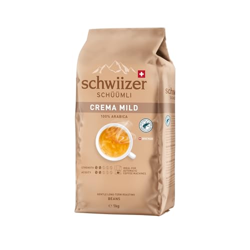 Crema Mild – 1 kg grains, int. 2/5, Rainforest, clair