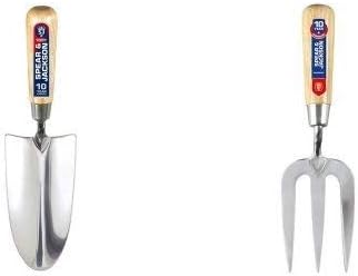 Spear & Jackson 3010TR Neverbend Stainless Steel Hand Trowel & 3060WF Neverbend Stainless Steel Weed Fork Bundle