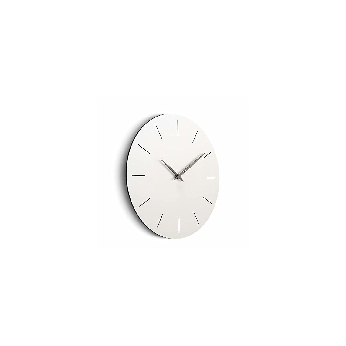 FlorLife Silent White Round Wall Clock Non Ticking 12 Inch Atomic Sweep
