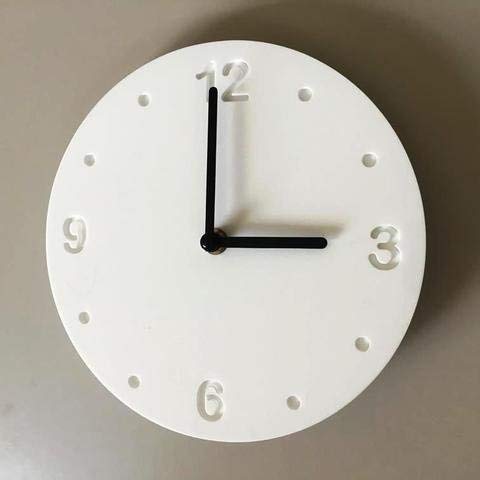 Shatterproof Round Wall Clock - White