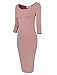 TAM WARE Womens Classic Slim Fit Bodycon Midi Dress TWCWD059-INDIPINK-US XL