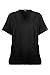 MediFit Women's Basic Solid V-Neck Color Contrasting Dual Pocket Medical Top