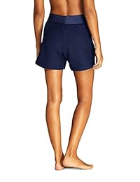 Lands 'End Shorts de baño de 5 "con cintura cómoda para dama con bragas