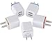 Wall Charger, 15W Universal Dual Port 2.1A & 1A Rapid Portable USB Travel Wall Adapter for iPhone 7 6S Plus, 5S, iPad Pro, Galaxy S8, S7, S6 Edge Plus, S5, Nexus, HTC, Android GoPro & More (5 Pack)
