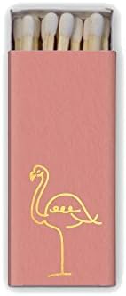 Gold Foil Flamingo Matches