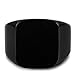 Besteel Vintage Style Stainless Steel Biker Rings for Men Bands Polished Black Ring, Size 8
