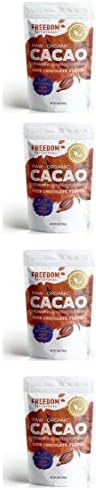 Organic Raw Cacao Powder - Best Dark Chocolate Taste - Pure Natural Unsweetened Cocoa 1lb/ 16oz (4 pack)
