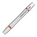 OHTO Rook Fountain Pen, Silver/Orange (FF-10RO-Silver-Orange)