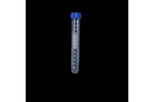 zoomto 15mL Centrifuge Tubes,100PCS Round Tubes Sterile,Leak-Proof Screw Caps(Blue), Plastic Container with Graduated and Write Marks, Non-pyrogenic, DNase/RNase Free, Human DNA-Free (Bag Pack)
