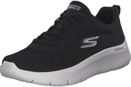 Skechers GO WALK FLEX, Women's Walking Shoe, BLACK WHITE, 38 EU